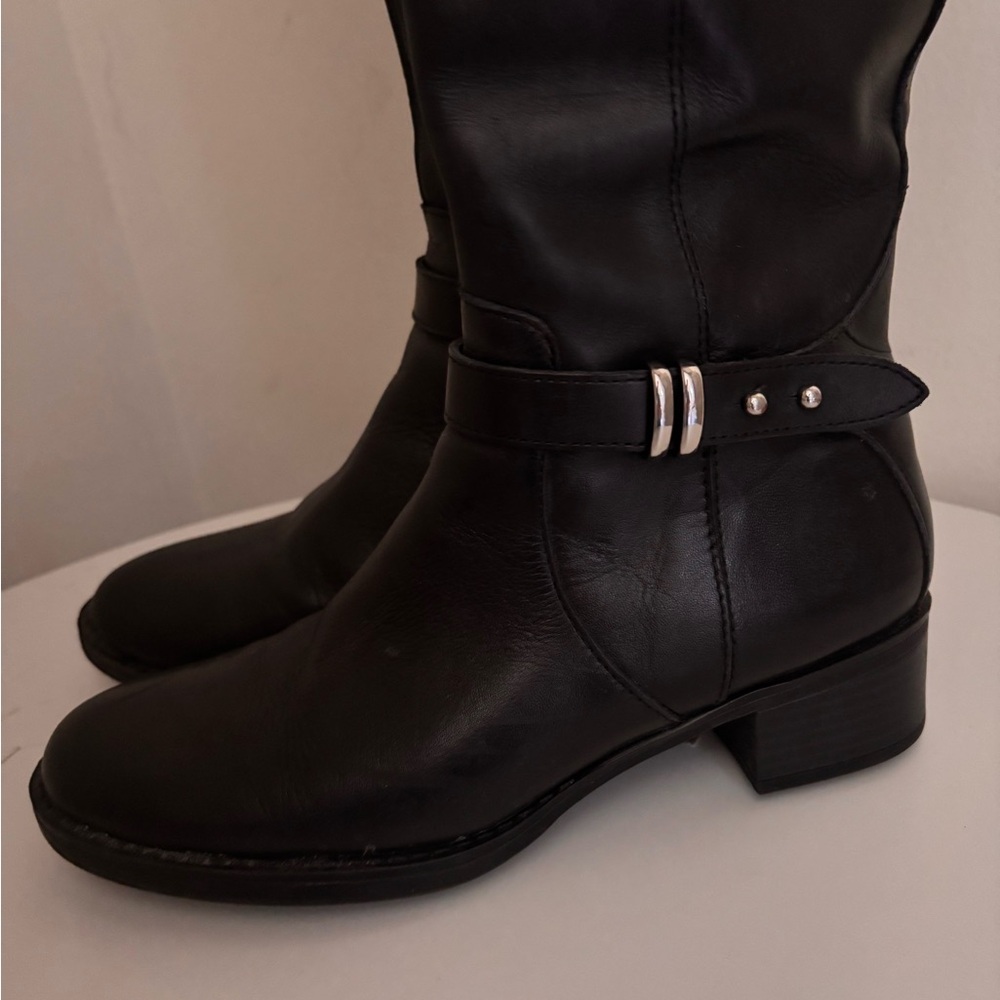Black Leather Women's Boots
